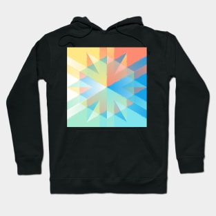 Geometric Swirl of  Colorful Triangles Hoodie